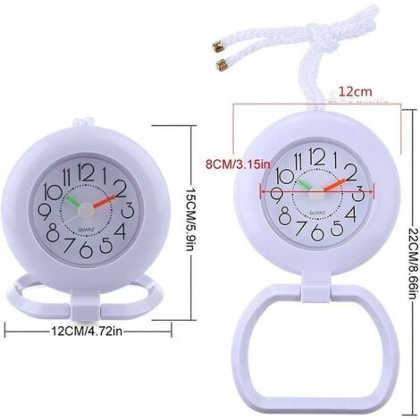 Horloge De Salle De Bain, Horloge De Salle De Bain Petite Minuterie De Douche Etanche Reveil Numerique Horloge Salle De Bain Cuisine Horloge Murale Blanc 91676932