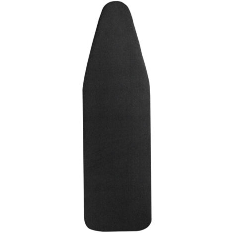 Housse Tables à Repasser 148x55cm, Très Grande Housse de Planche à Repasser avec Dessus 100% Coton et Rembourrage épais, Facile à Mettre en Place et Résistante aux Brûlures (noir)