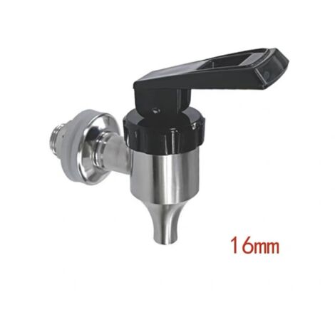 (16mm, argent) robinet de Machine à boissons 304 robinet de baril en acier inoxydable remplacement robinet de jus de bière de vin