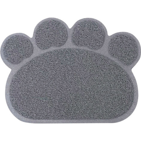 Tapis de litière pour chat, tapis de trappeur pour chats, tapis de litière en forme de patte, tapis de litière résistant à l'urine, durable, super doux, facile à nettoyer, 40 cm × 30 cm (1/5)