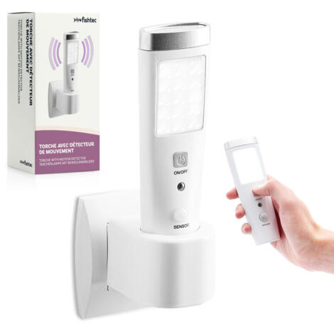 Lumière ambiante, 4 en 1 multifonction LED avec capteur de mouvement, veilleuse d'urgence, lampe de poche rechargeable, batterie 3,7 V, blanc (1/5)