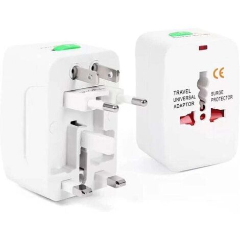 Adaptateur Prise Universelle,Adaptateur Universel de Voyage avec 2 USB, Adaptateur International France,Le Royaume-Uni,Les États-Unis,Le Canada,l'Australie et d'autres Pays Chargeur de Voyage Multi