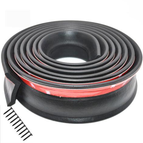 Joint de Porte de Garage Universel de 3 m, Bande d'Étanchéité en Caoutchouc pour Porte de Garage Multifonction, Bande d'Étanchéité pour Bas de Porte de Garage avec Clous (1/5)