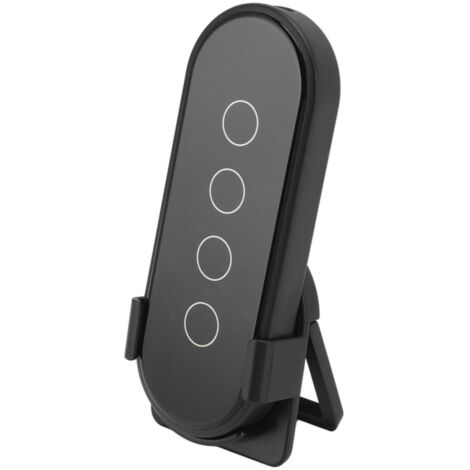 Pour Tuya pour ZigBee Commutateur de maison intelligente sans fil avec télécommande 4 bandes 12 scènes Noir