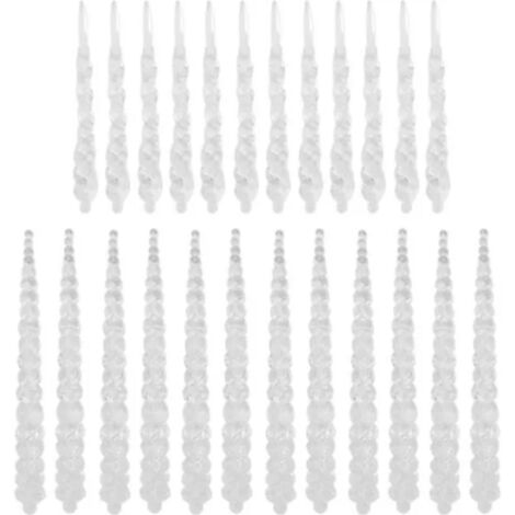 24 pièces Lot de Pendentifs Transparents Acrylique pour Décoration Sapin de Noël Ornement Suspendu DIY pour et pour Décoration Arbre Noël et Ambiance Festive (1/5)