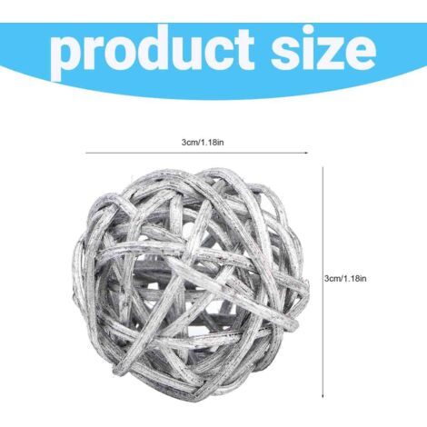 Joyzan 20pcs décoration de Boules de rotin en Osier, remplisseurs de Vase orbes décoratifs Bricolage pour Mariage, noël, fête, Jardin, 2 Couleurs Disponibles[Vert