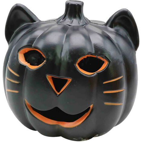 Lampe de éclairée, Lanterne de d'Halloween  Lanterne de drôle - Faveurs de fête solides fournitures peintes à la main Décorations d'Halloween (1/5)