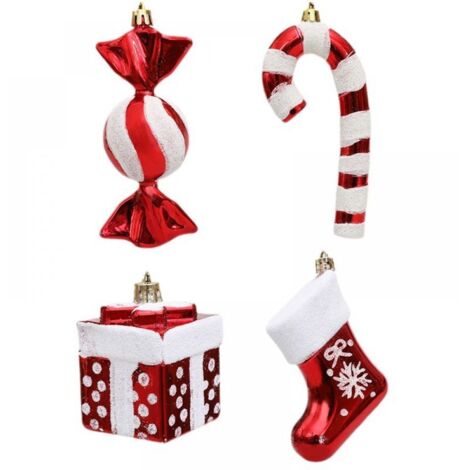 4 Pièces Pendentifs de Noël pour Arbre Décorations à Suspendre pour de Noël Accessoires de Décoration Robuste pour Maison Jardin et Événements Festifs (1/5)