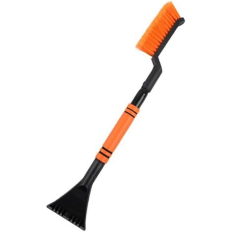Grattoir à neige pour Ford Edge 2015-2024, poignée télescopique amovible en mousse, tête de brosse rotative à 360°, outil brise-glace, orange - Modèle standard (1/5)