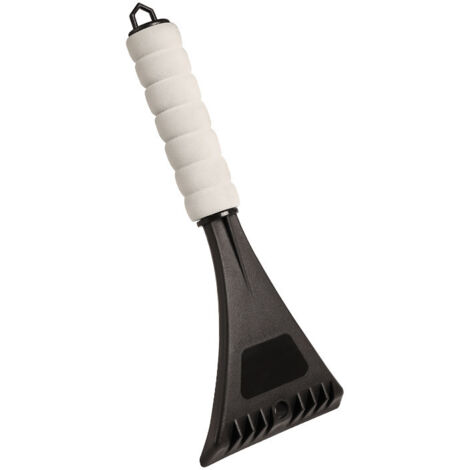 Pelle à neige pour voiture, grattoir, outil de déneigement et de dégivrage, poignée en mousse, universel pour pare-brise, vitres et rétroviseurs de voitures, camions et VUS (noir)