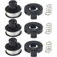 Lot de 3 bobines de fil et couvercle pour débroussailleuse A6226 GL250 GL310 GL360 Bobine et fil de rechange