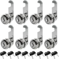 Lot de 8 serrures à came de 30 mm avec clés identiques pour sécuriser votre armoire de fichiers, tiroir, boîte aux lettres de camping-car, porte et boîte à outils