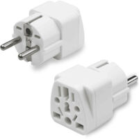 Adaptateur Prise Anglaise vers France,Adaptateur USA vers France, Adaptateur UK vers France, Adaptateur Prise Chine vers France, Adaptateur Universel de Voyage(2Pcs)