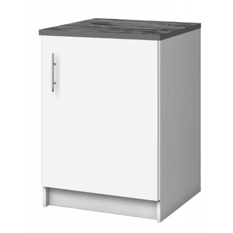 Meuble de cuisine 60x46 - Blanc mat - Design moderne - Compact et pratique (1/5)