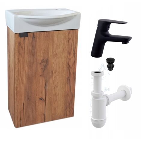 Meuble de Salle de Bain - 40 x 30 cm - Chêne doré - Design Élégant et Compact