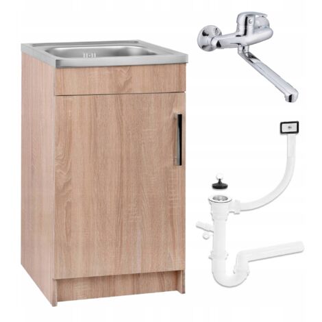 Meuble de Cuisine - Sonama - 50 x 40 cm - Évier et Robinet Inclus - Élégant et Pratique