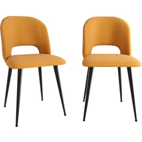 Set Di 2 Sedie Da Pranzo Lexicon In Tessuto E Legno Di Gomma – Castagno – Moderne, Senza Braccioli, Facili Da Montare - 4