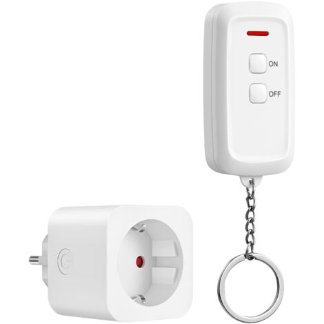 DEWENWILS Mini prise télécommandée ON/OFF + télécommande, blanc 16A/3680W max