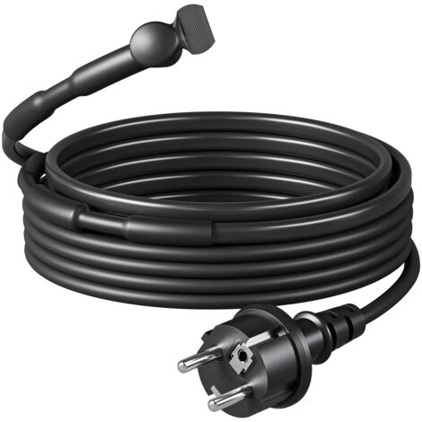 DEWENWILS Câble chauffant 230V avec thermostat, bande chauffante antigel, étanche IP67, 15W/m, noir, 2m