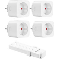 Prises télécommandées ON/OFF 16A 3680W – Télécommande RF jusqu'à 30m – Programmable et extensible – Pour appareils difficiles d'accès