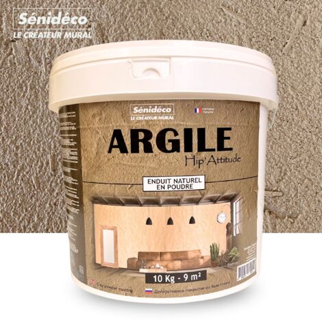 Enduit décoratif argile 10kg pour 9m² coloris MOUSSON
