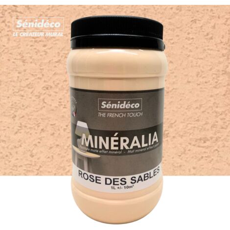 Peinture décorative effet sablé mat - MINERALIA 1L pour 10 m² coloris Rose des Sables (1/5)