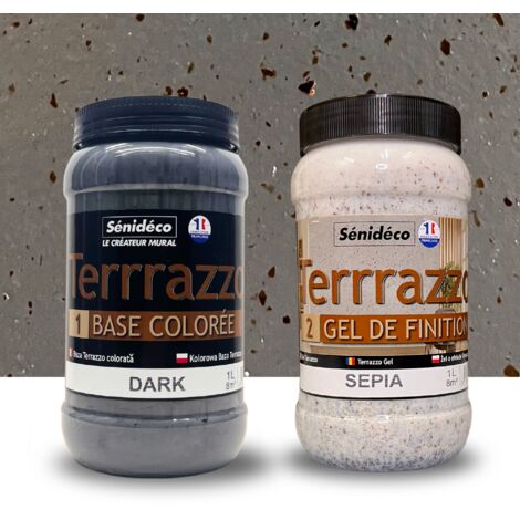 Peinture décorative effet Terrazzo 1L pour 8m² coloris Dark (1/5)