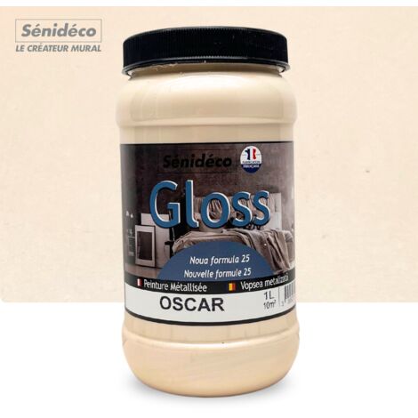 Peinture décorative effet soie - GLOSS 1L pour 10 m²coloris Oscar (1/5)