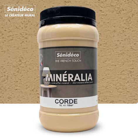 Peinture décorative effet sablé mat - MINERALIA 1L pour 10 m² coloris Corde (1/5)