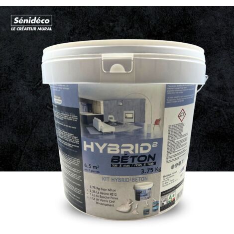 Béton ciré pour sols et murs - HYBRID²BETON kit pour 6m² - SENIDECO (1/5)