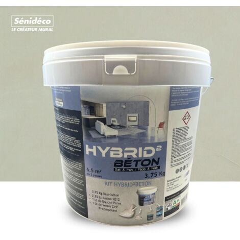 Béton ciré pour sols et murs - HYBRID²BETON kit pour 6m² - SENIDECO (1/5)