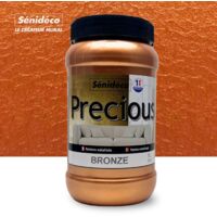 Peinture métallisée pour bois d'intérieur 1L – Couleur bronze – Application au rouleau en deux passes – Séchage rapide 2h