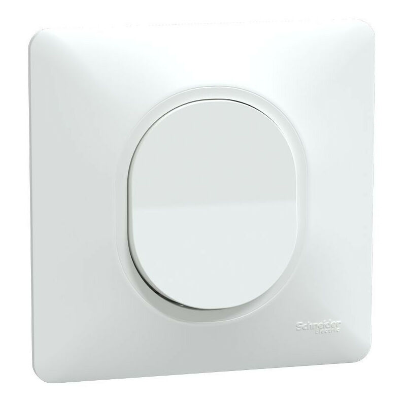 Interrupteur ou va-et-vient Mosaic 10A blanc complet avec plaque et  fixation à griffes - particulier