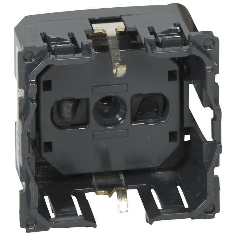 Prise de courant standard germanique Céliane 16A 250V 2P+T contact latéral (067153)