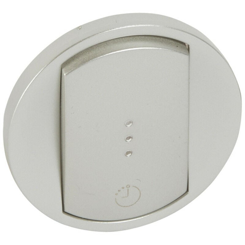 Enjoliveur Céliane pour interrupteur temporisé ou pour interrupteur et  ventilation finition titane (068337)