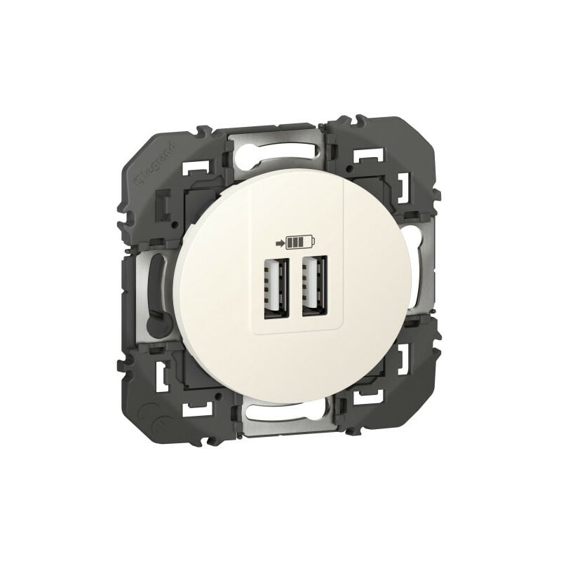 Dooxie chargeur 2 usb a+a 2.4a 12 w blanc (095227)