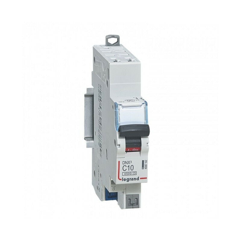 auto - Disjoncteur DNX3 4500 - auto/auto - U+N 230V 10A - 4,5kA - courbe C - 1 mod (406782)