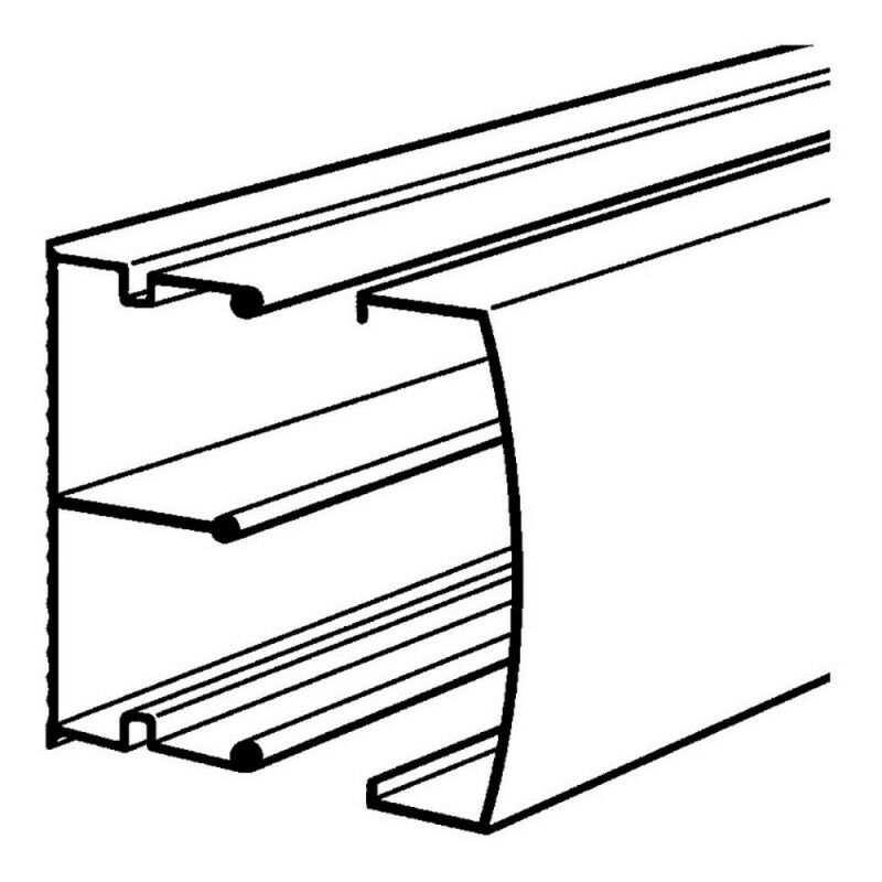 Moulure Keva 2 compartiments 50x15mm et longueur 2m livrée avec couvercle blanc Artic (11560)
