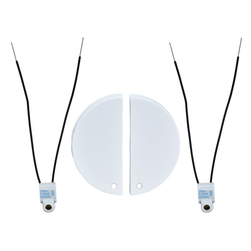 Odace, 2 demi enjoliveur Blanc livré avec 2 LED bleu 0,15 mA connexion par câble (S520298)