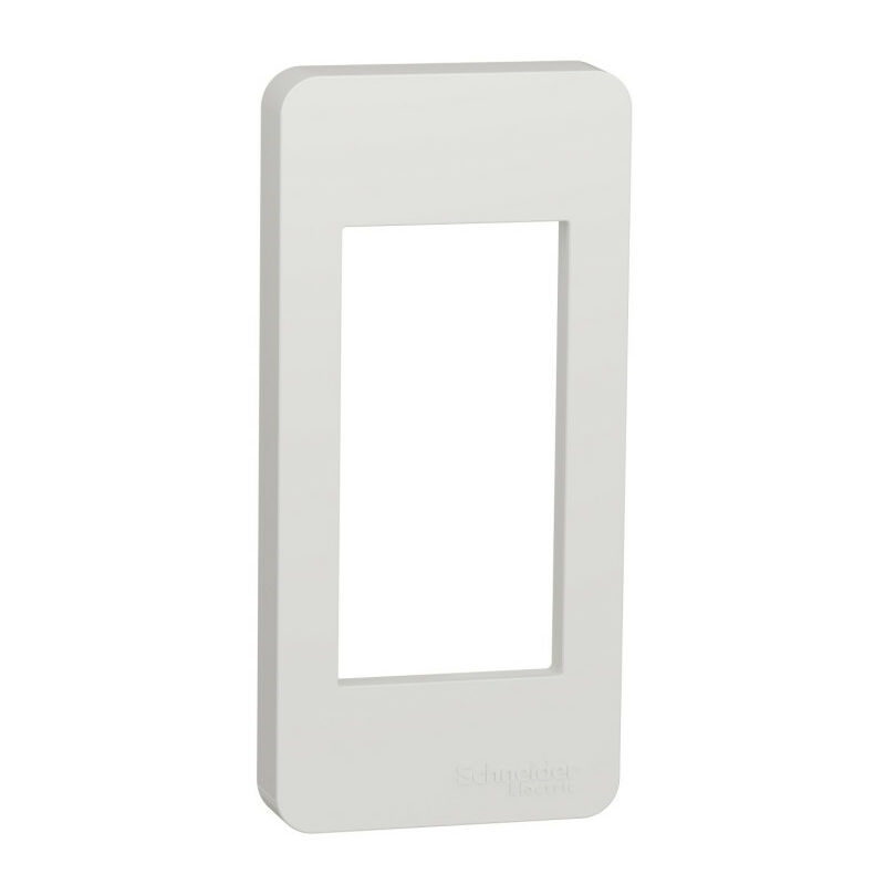Unica - plaque de finition étroite - Blanc - 1 module (NU200118)