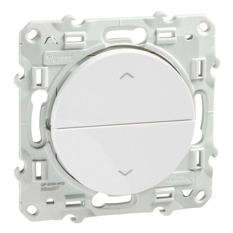 Odace, poussoir Blanc, 2 boutons montée/descente pour volets-roulants (S520207)
