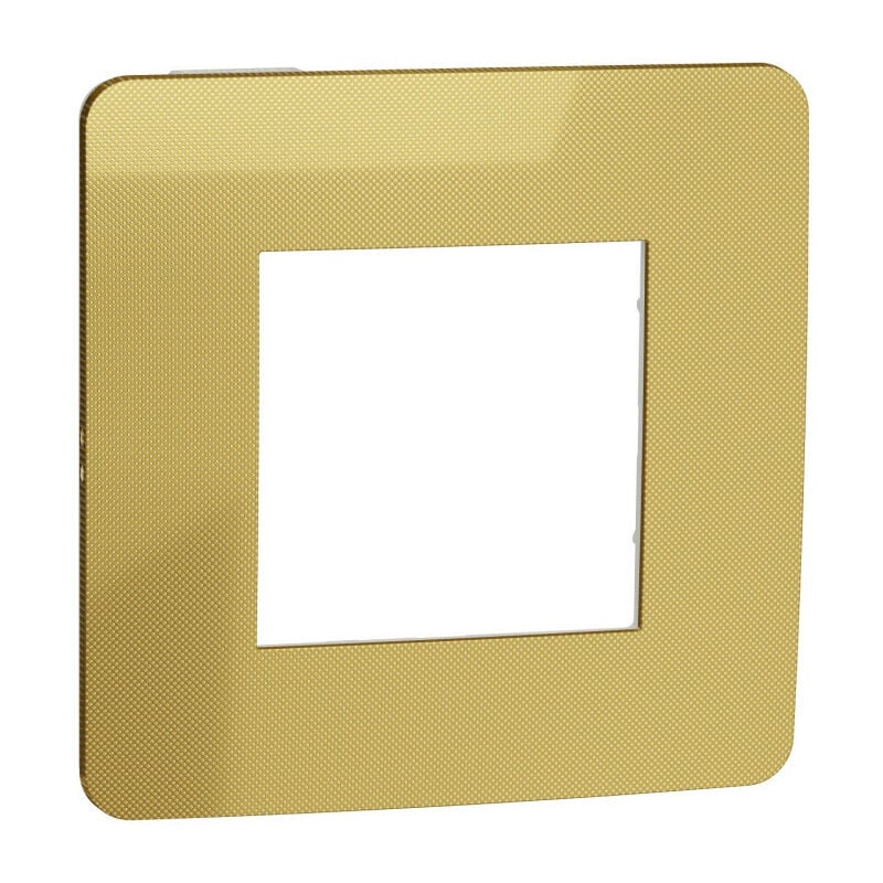 Unica Studio Métal - plaque de finition - Or liseré Blanc - 1 poste (NU280259/M)