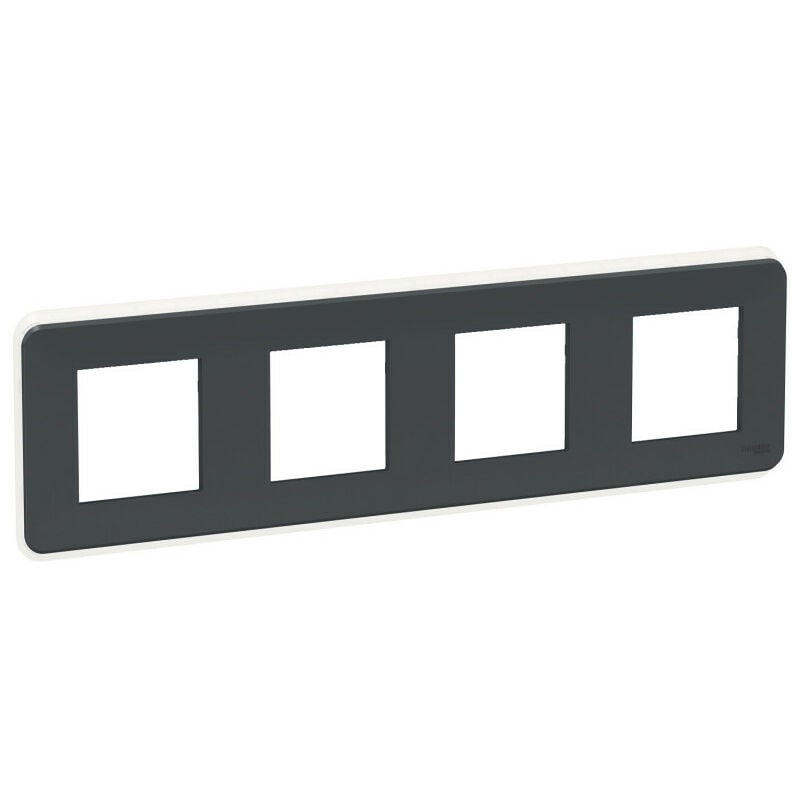 Unica Pro - plaque de finition - Anthracite - 4 postes (NU400854)