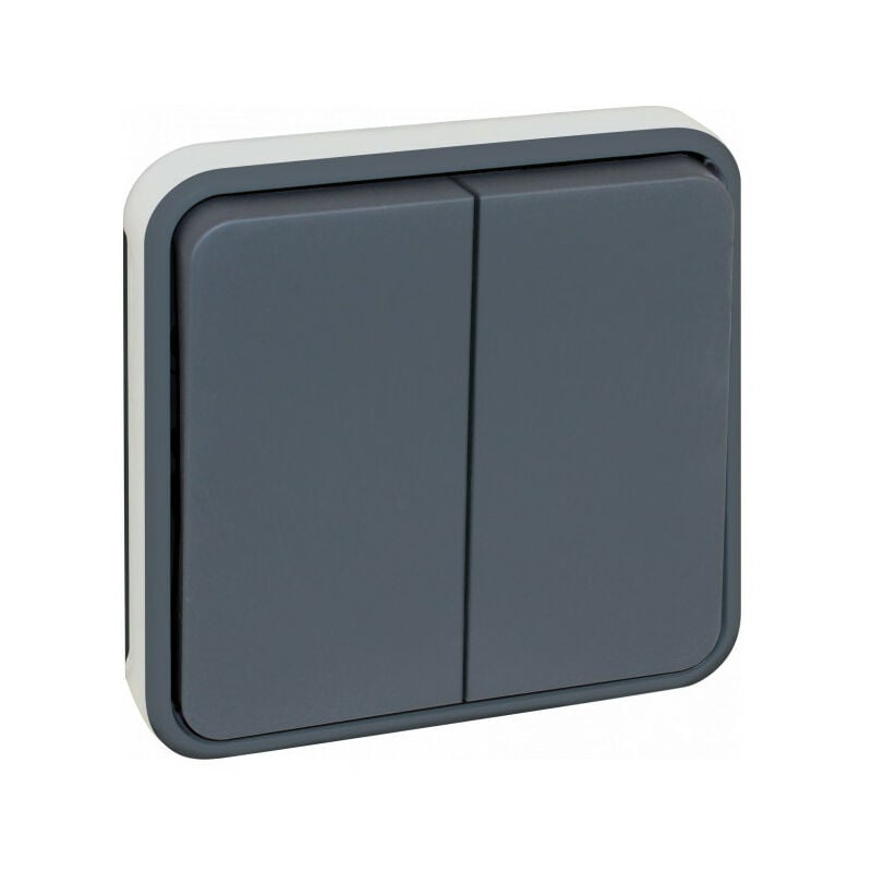 OXXO dble BP compos GRIS IP55  (60825)