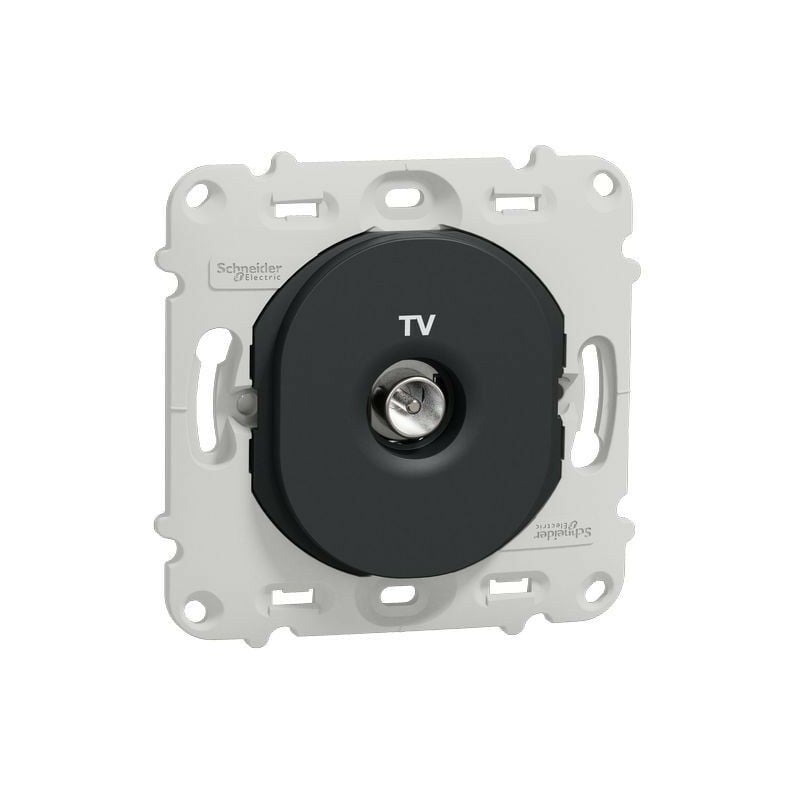 Ovalis - prise TV simple - sans plaque de finition -Anthracite (S461405)