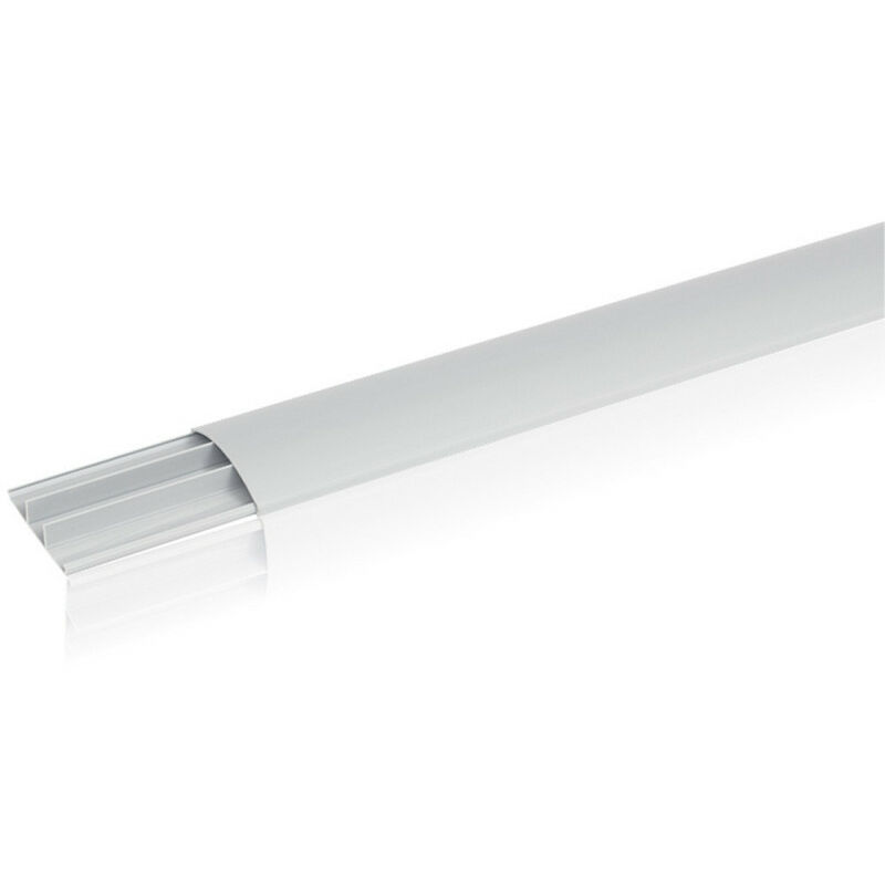 Passage de plancher PVC 3 compartiments 75x18mm gris RAL7030 (030093)