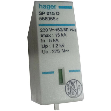 Cartouche 15KA 275V pour parafoudre débrochable (SP015D) (1/2)
