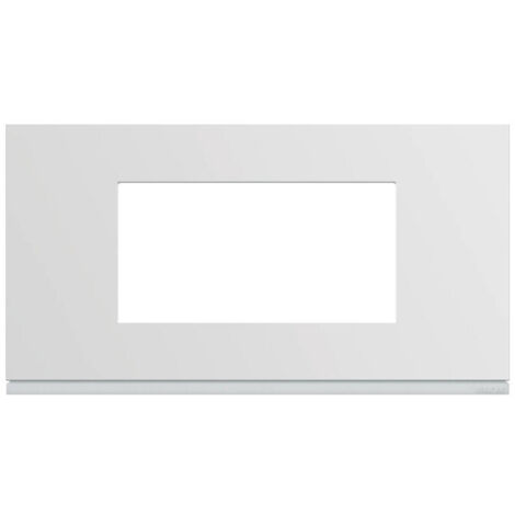 Plaque gallery plastique injecté 4 modules entraxe 71mm pure HAGER WXP0004