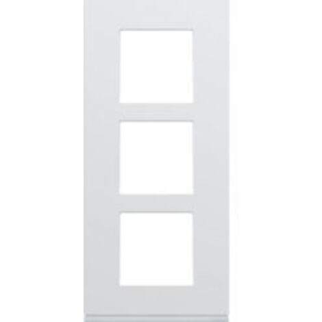 Plaque Gallery plastique Verticales Entraxe 57 mm - 3 postes - Blanc pure - WXP0023