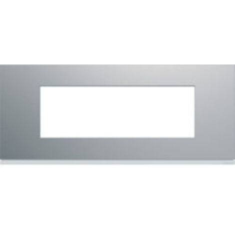 Plaque gallery plastique peint 6 modules entraxe 57mm titane (WXP0106)